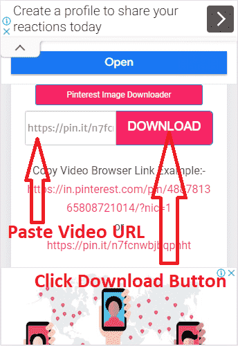 pinterest video download downloader