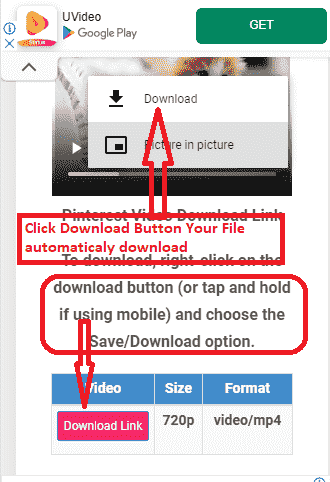 pinterest video download downloader