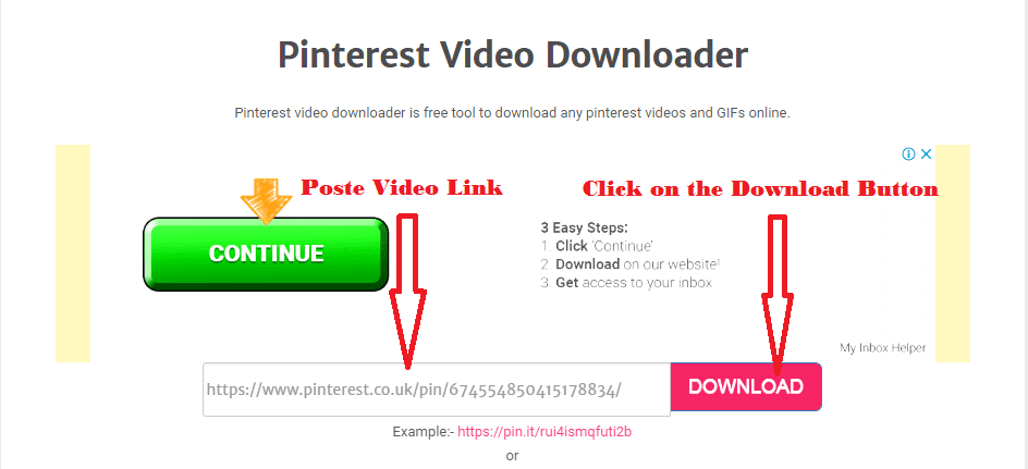 link video download pinterest